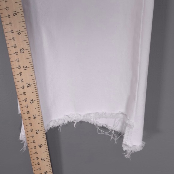 KUT FROM THE KLOTH Women's Jeans 4 White Straight Mom Raw Hem Wide KP0847MA6 - Picture 6 of 12